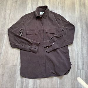 Aritzia Babaton Utility Shirt - Gd Rich Mocha Brown